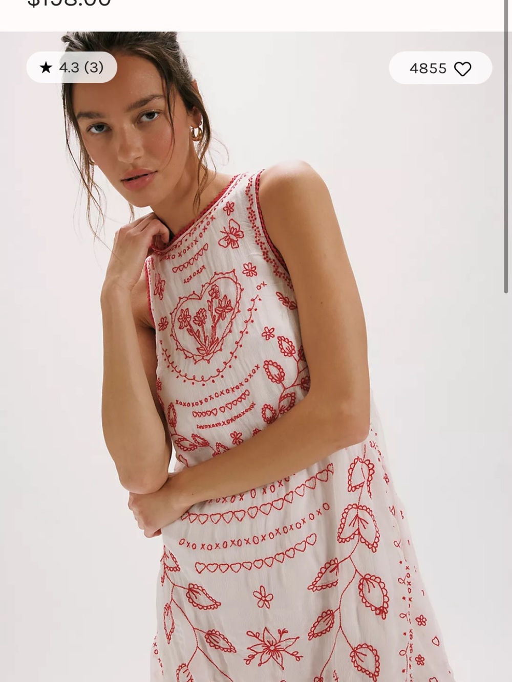 Free People Love Letters Mini Dress - XS - NWT